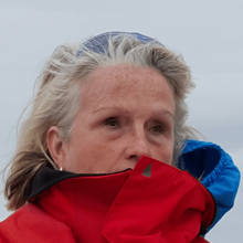 A close up picture of Deborah Implazzi, during Blind Sailing Week