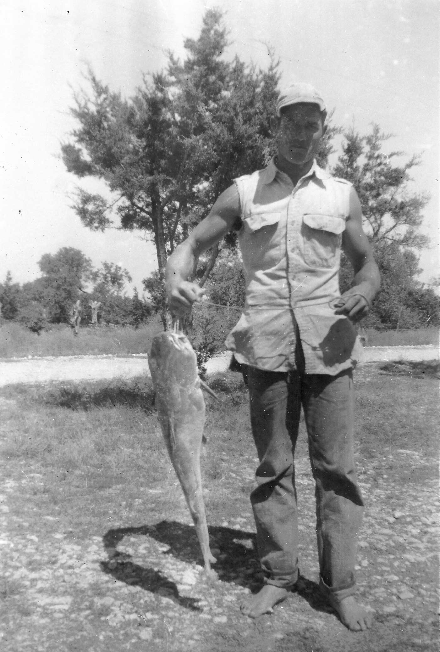 T.M. Pearson with a catfish