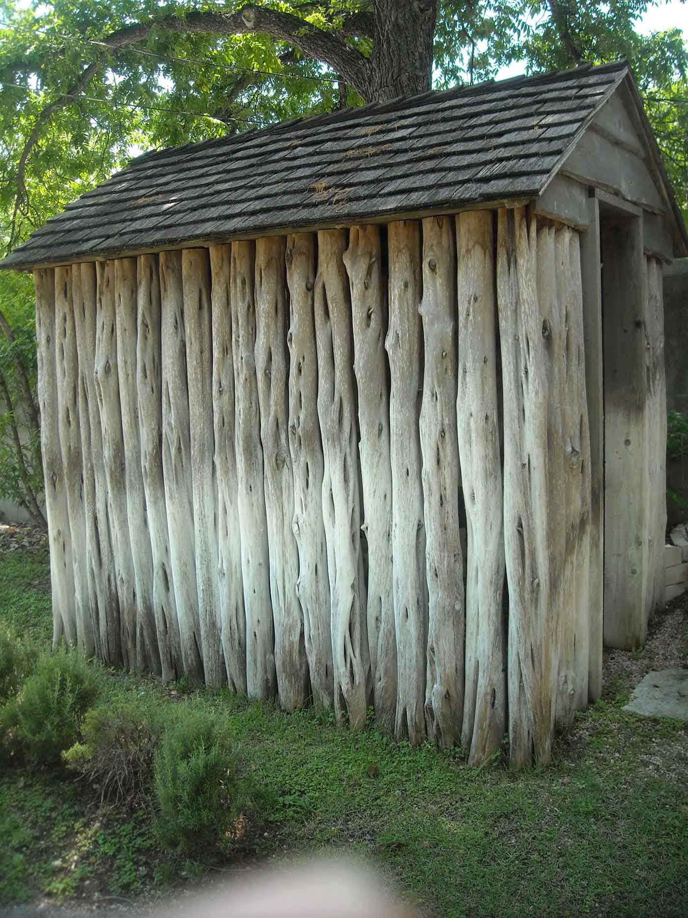 Smokehouse made of heart cedar