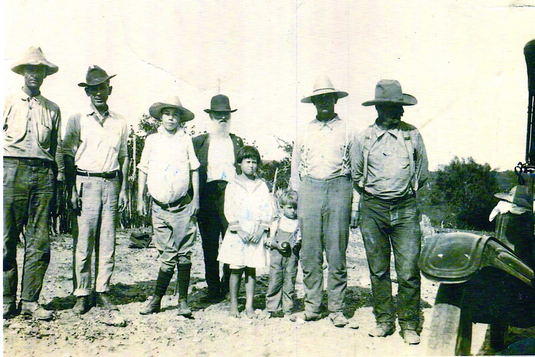 Joseph Almar Roberts and son Henry (right)