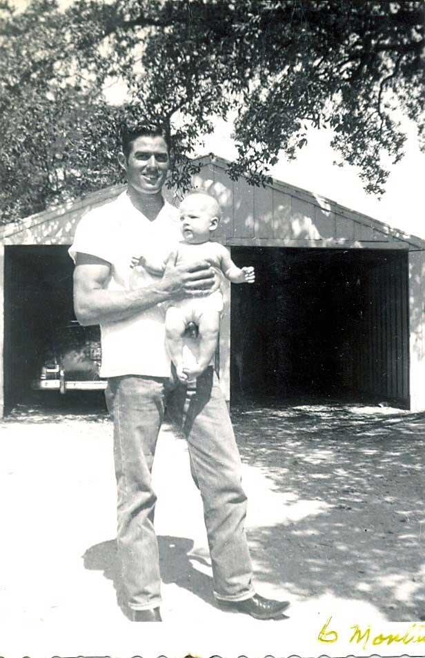 T.M. Pearson at 24, with baby girl Karen