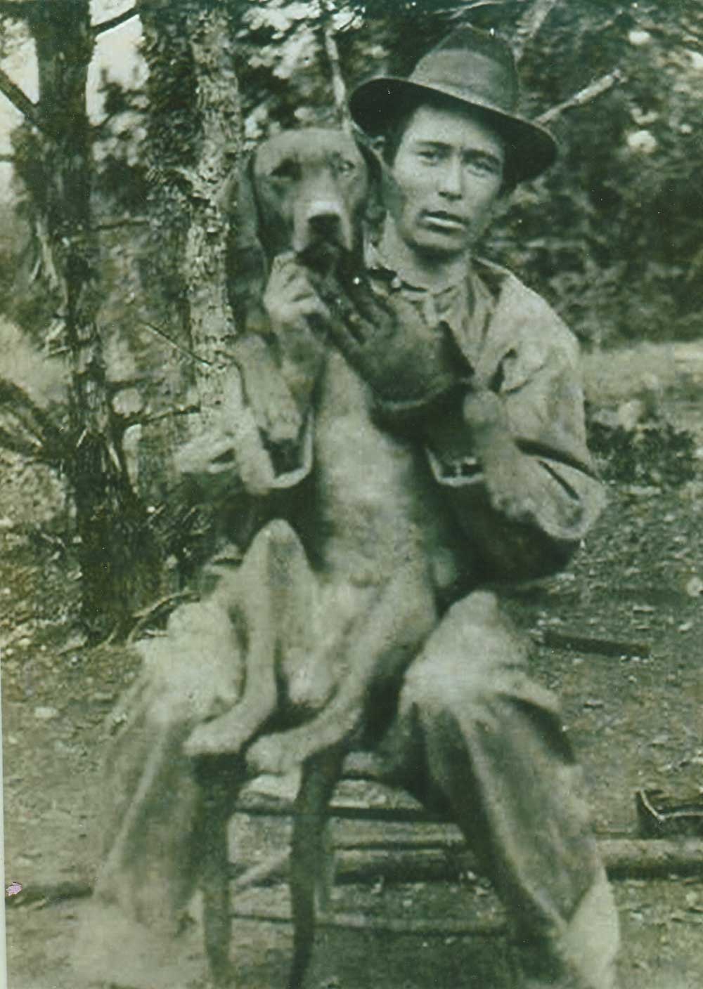 Homer Teague with Billy Dog