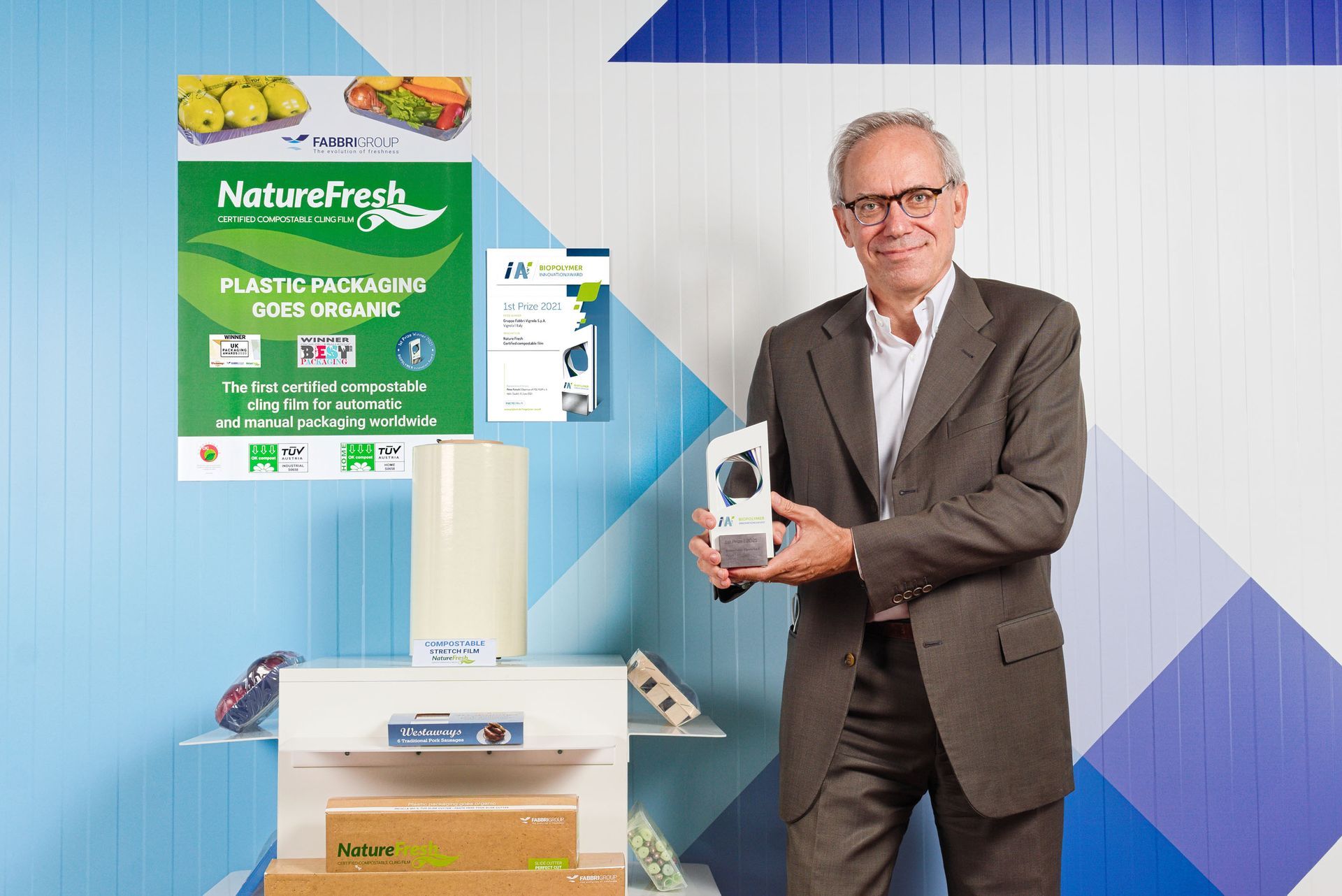 Gewinner des BIOPOLYMER Innovation Award 2021 mit der Innovation BPB®Nature Fresh®