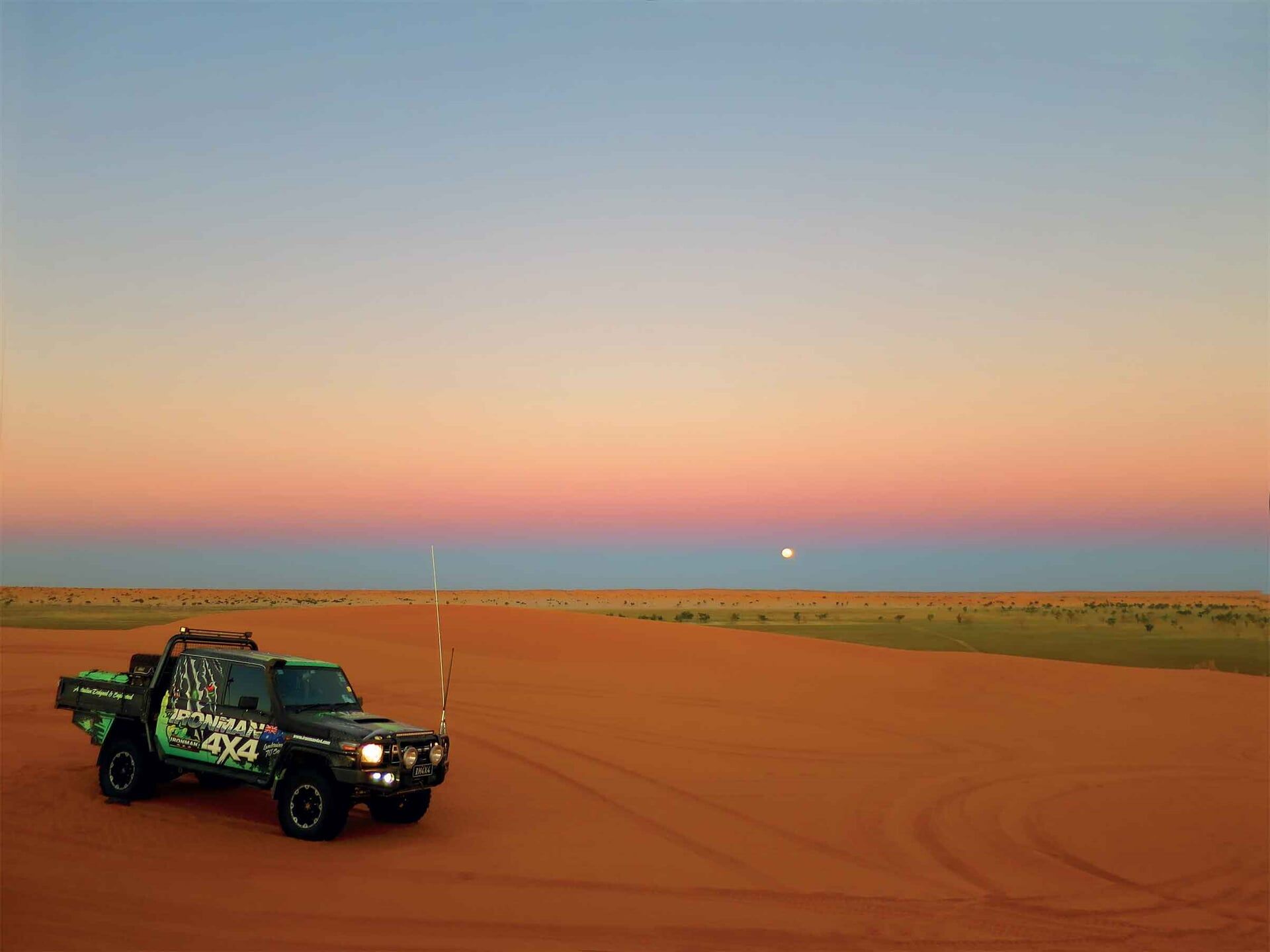 Ironman 4x4 On Early Morning Desert - Vehicle in Cannonvale, QLD