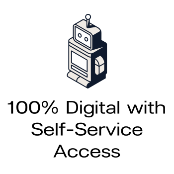 The logo for future-proof digital insurance shows a robot.