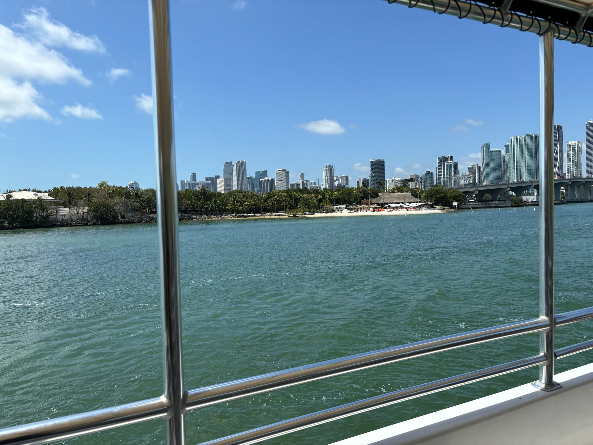 View of Jungle Island on the Miami Boat Cruise of Celebrity Homes