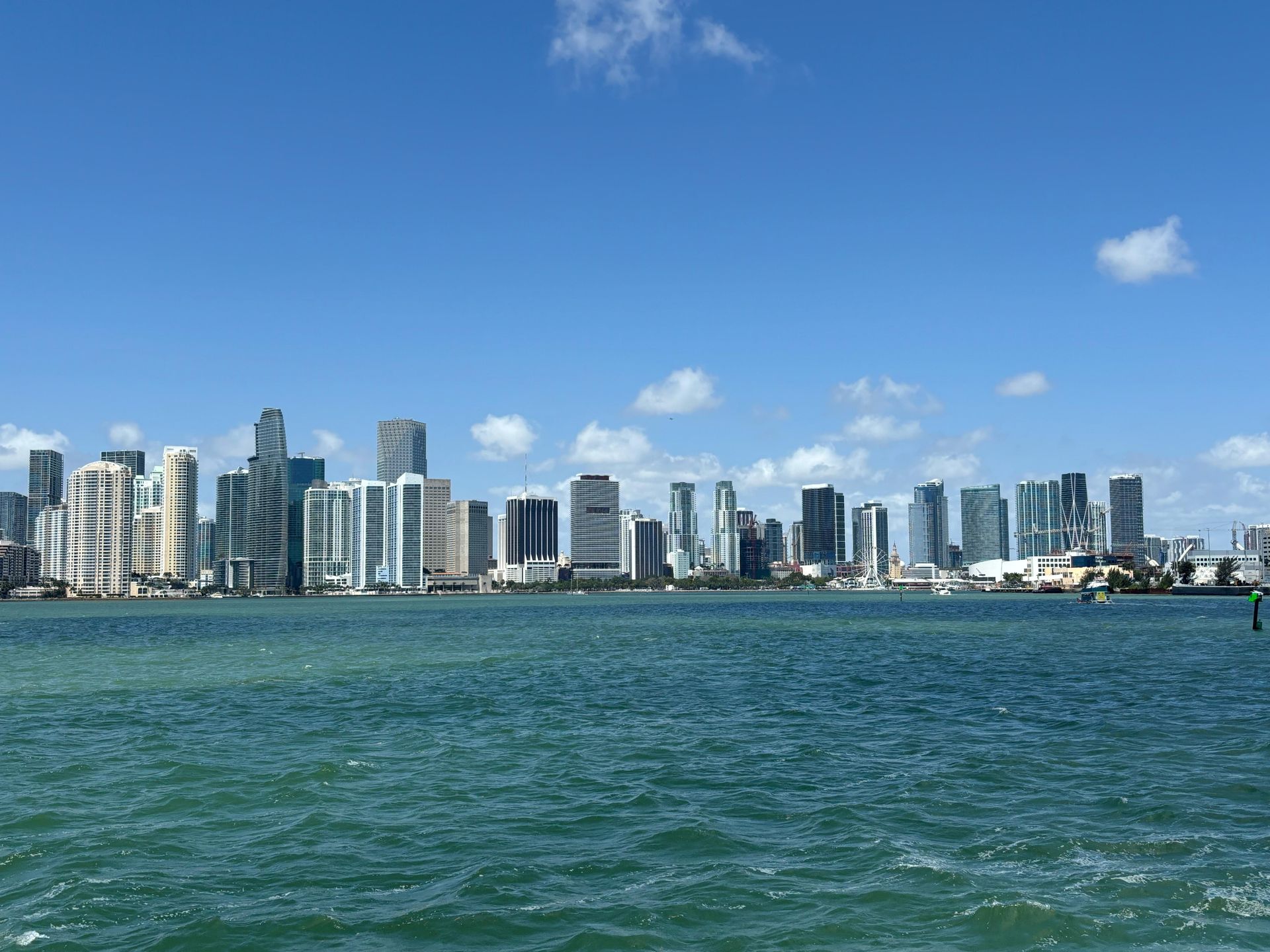 Views of the Miami Skyline from Biscayne Bay Cruise