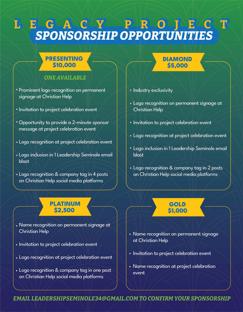 Become a legacy project sponsor