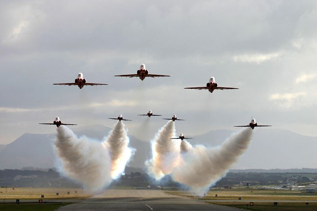 Red Arrows at RAF Valley