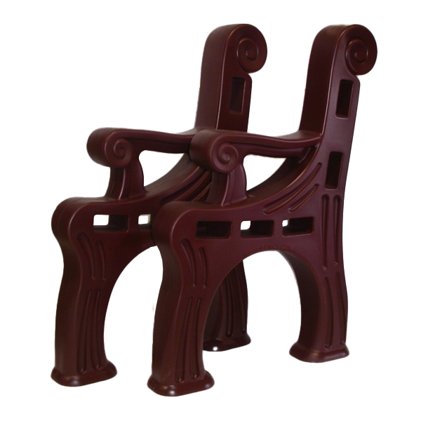 Burgundy RotoBench, Product Made by Roto Plastics in Adrian, MI