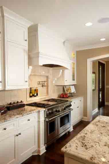 Marble Countertop Beside Oven — Worcester County, MA — Cassa Kitchen & Bath Design & Remodeling Center