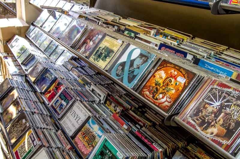 View of a shop with CD & vinyl collection