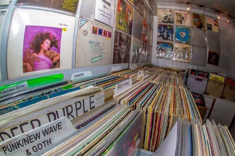 View of a shop with CD & vinyl collection