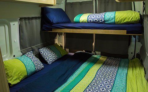 Bed in a Camper Van - Bedding in Omaha NE