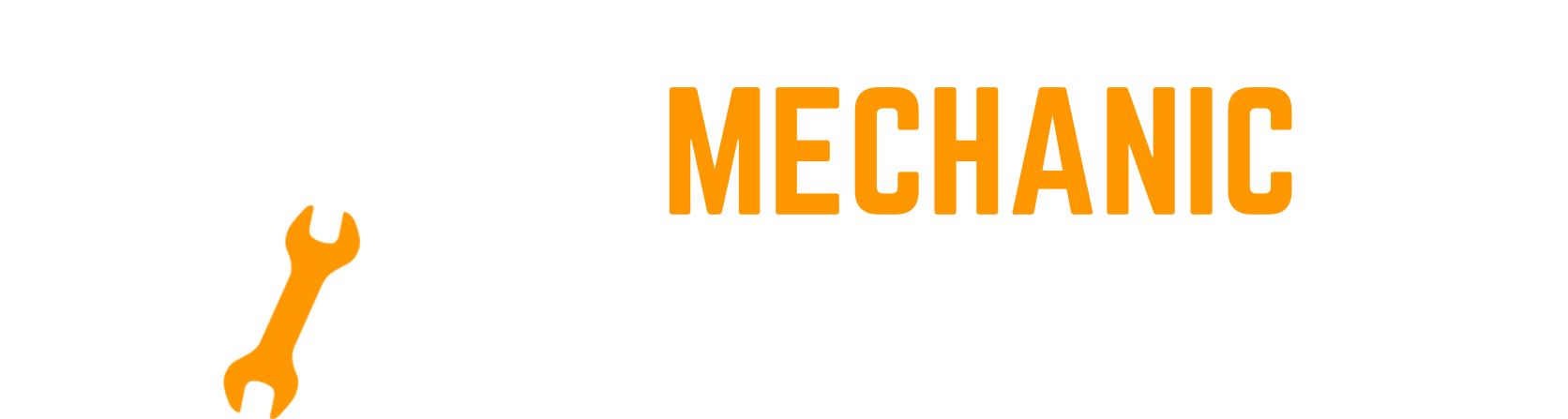Orange wrench next to the word MECHANIC in orange letters.