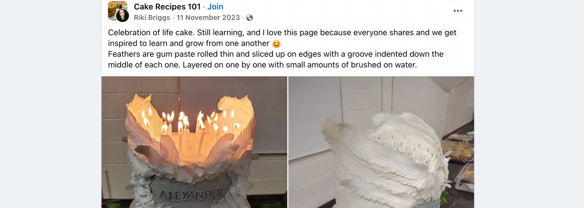 Picture of a White feather cake with candles. Picture of a White feather cake with candles.