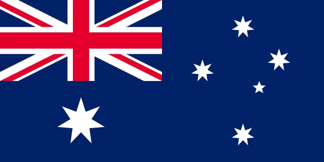 The flag of australia has a white star in the middle