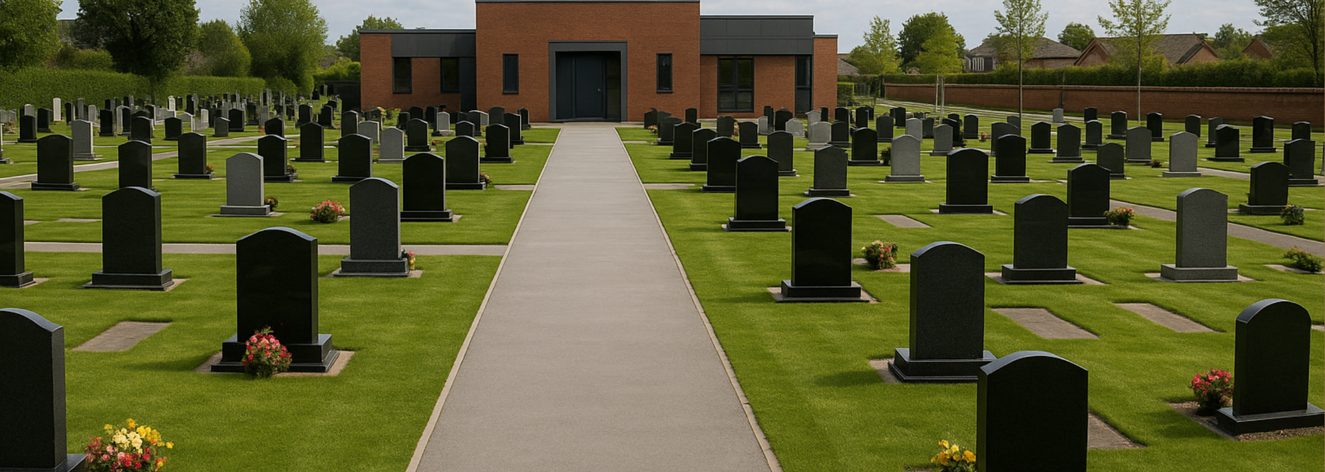 Picture of a Modern cemetery. Picture of a Modern cemetery.