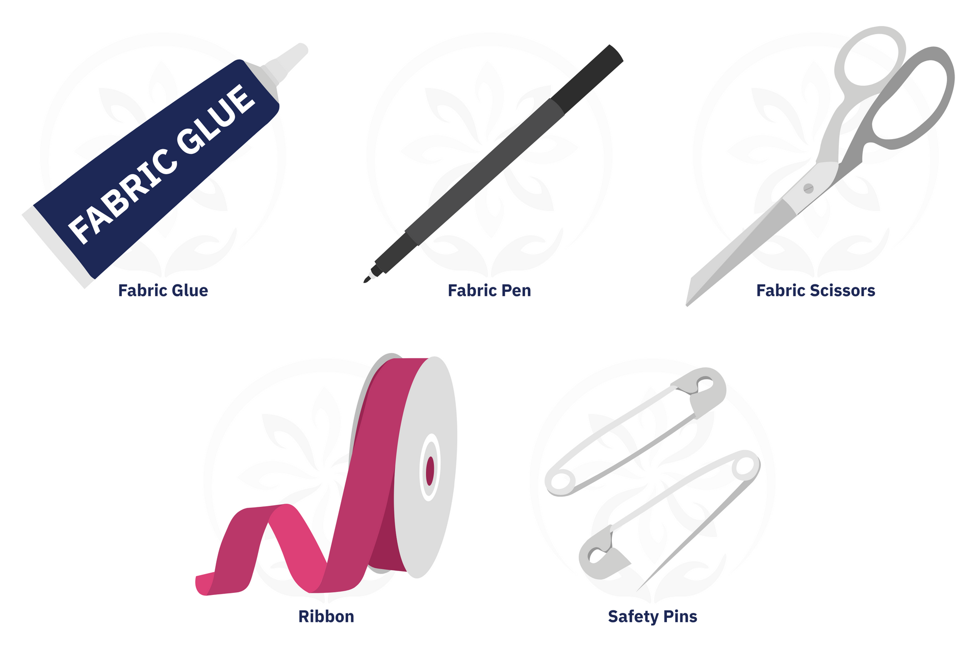 Picture of ribbon materials needed. 