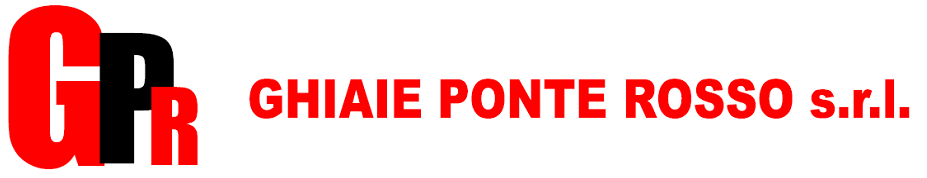 Logo per GHIAIE PONTE ROSSO srl: lettere 