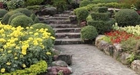 giardino con scalini