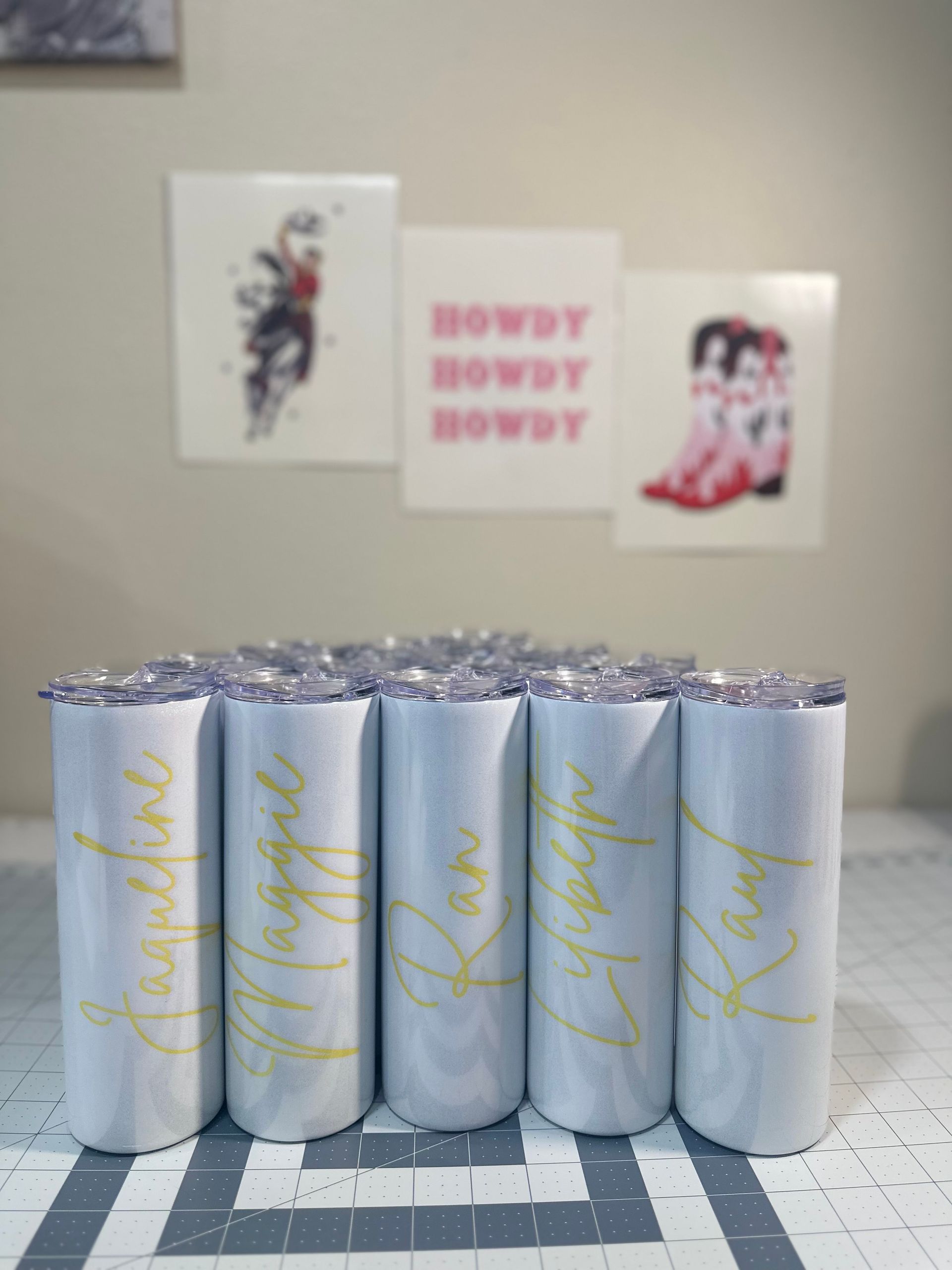 Personalized Tumbler with Lid and Straw - S