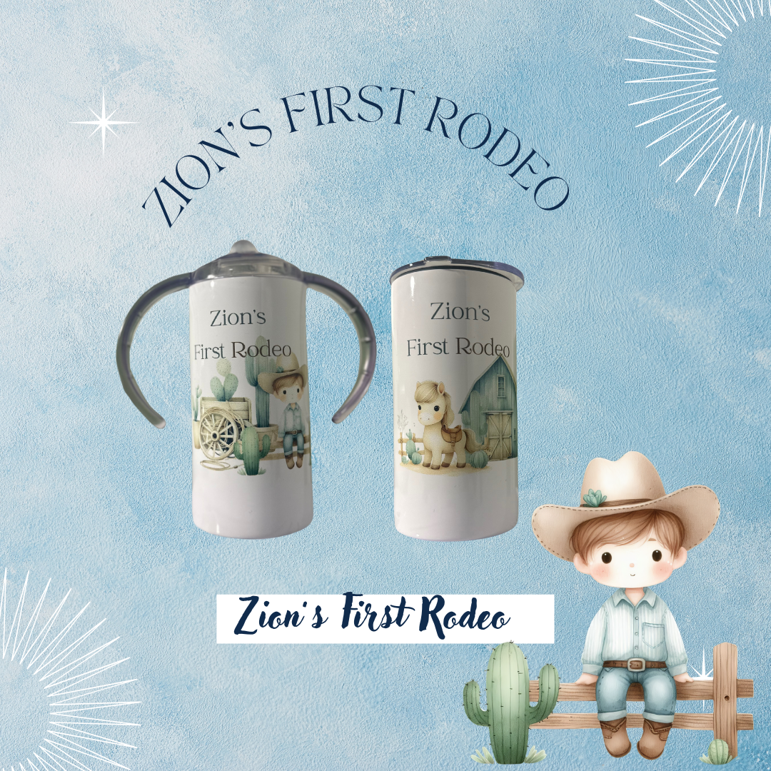 Custom Toddler Tumbler - Rodeo Birthday  Baby Boy