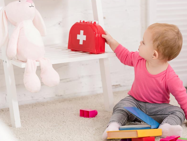 toddler learning first aid