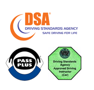 For professional driving lessons, call Do It! School of Motoring now on 01239 802 590 DSA logo, Pass Plus logo, Green Badge logo