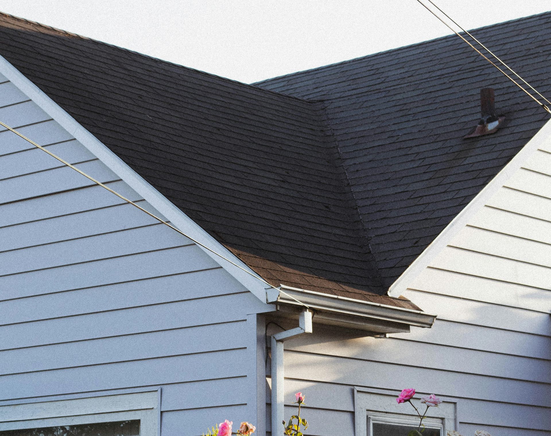 Shingle roof before steel overlay