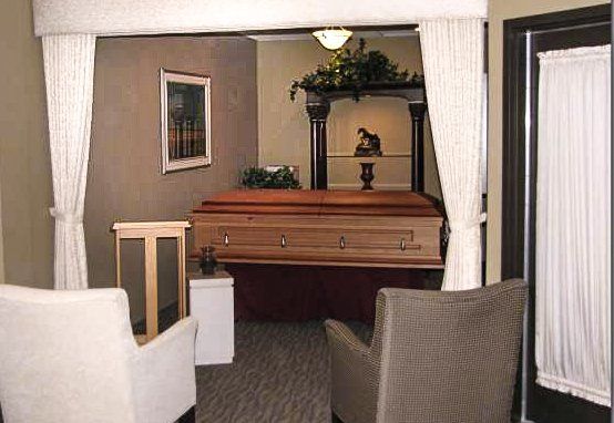 funeral centre brown casket