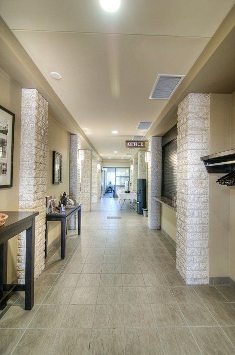 funeral centre office hallway