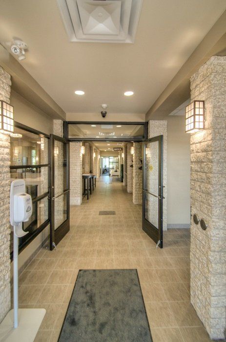 funeral centre entrance hallway