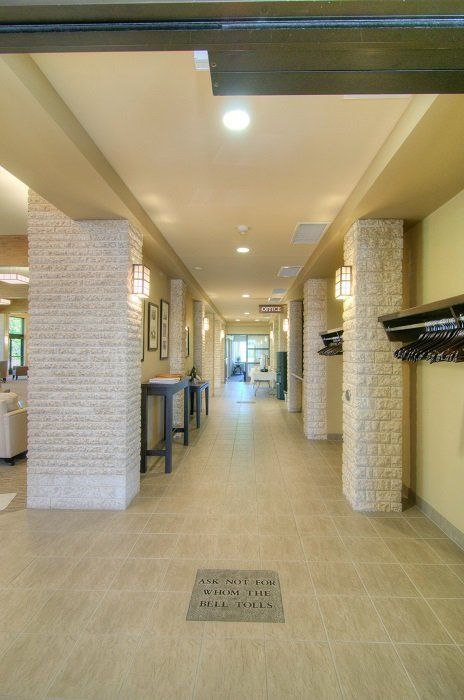 funeral centre long hallway