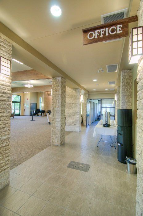 funeral centre office sign