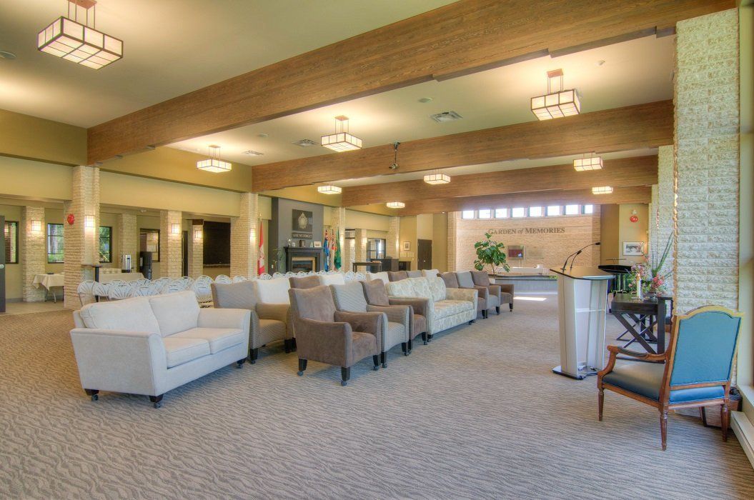 funeral centre room with comfortable chairs