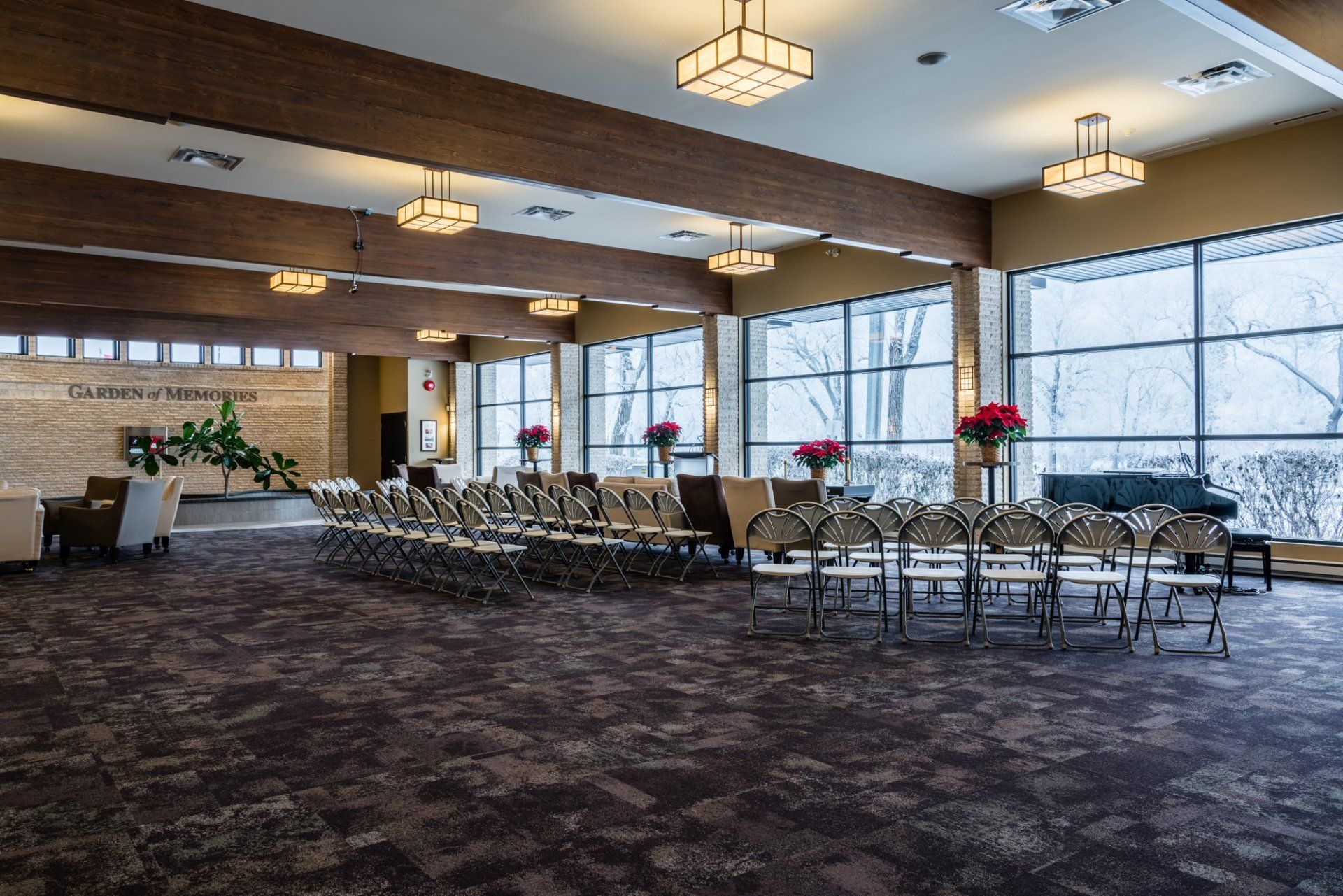 funeral centre room with chairs