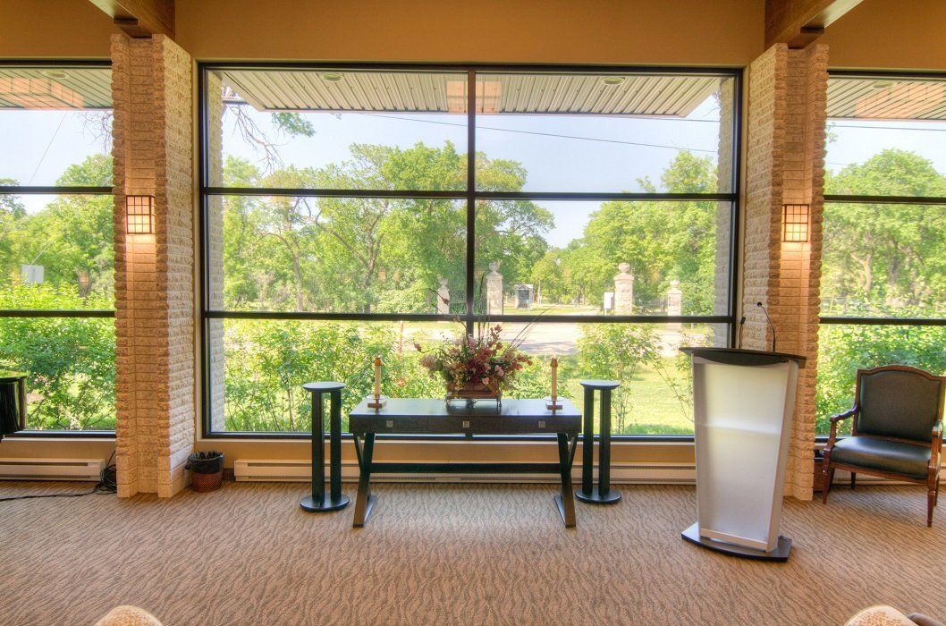 funeral centre large window