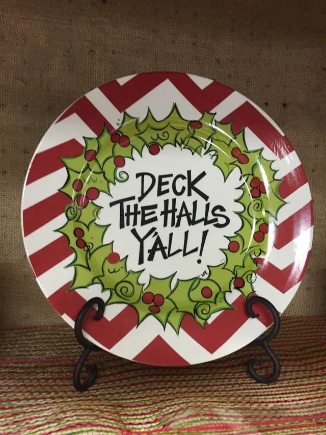 Christmas themed decorative plate