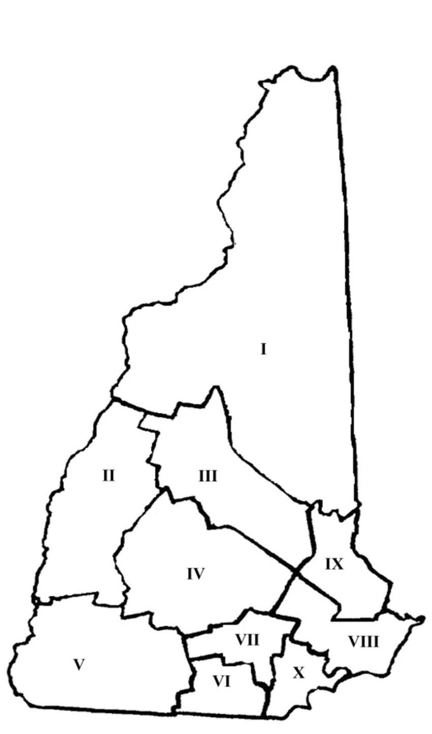 Map of NH and the Area Agencies