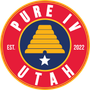 A pure iv utah logo with a beehive in the center