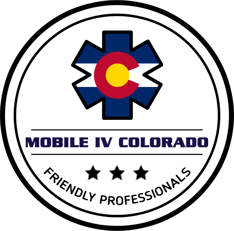 A logo for mobile iv colorado friendly professionals