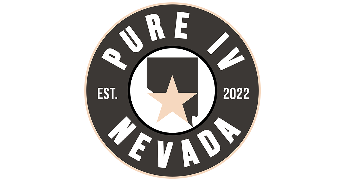 A logo for pure iv nevada with a star in the center