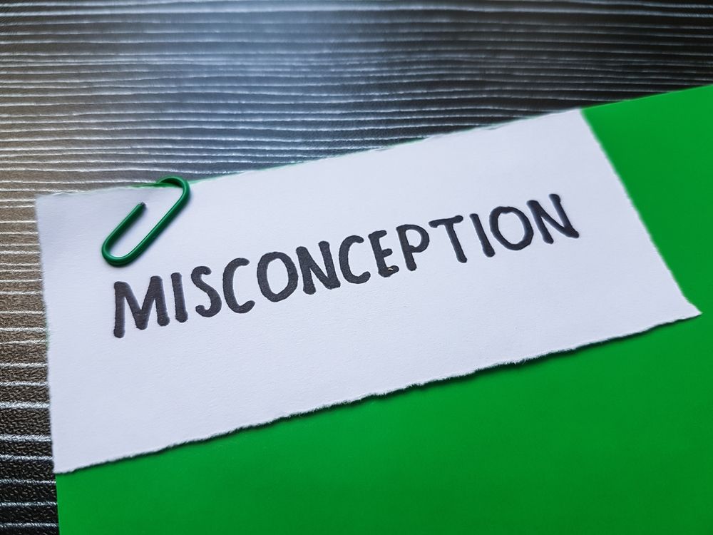 A piece of paper with the word misconception written on it