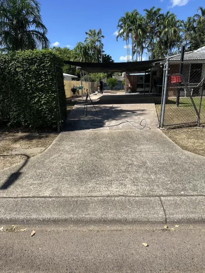 Concrete Driveway Leading to A Shaded Carport Entrance — I Do It All in Caloundra, QLD