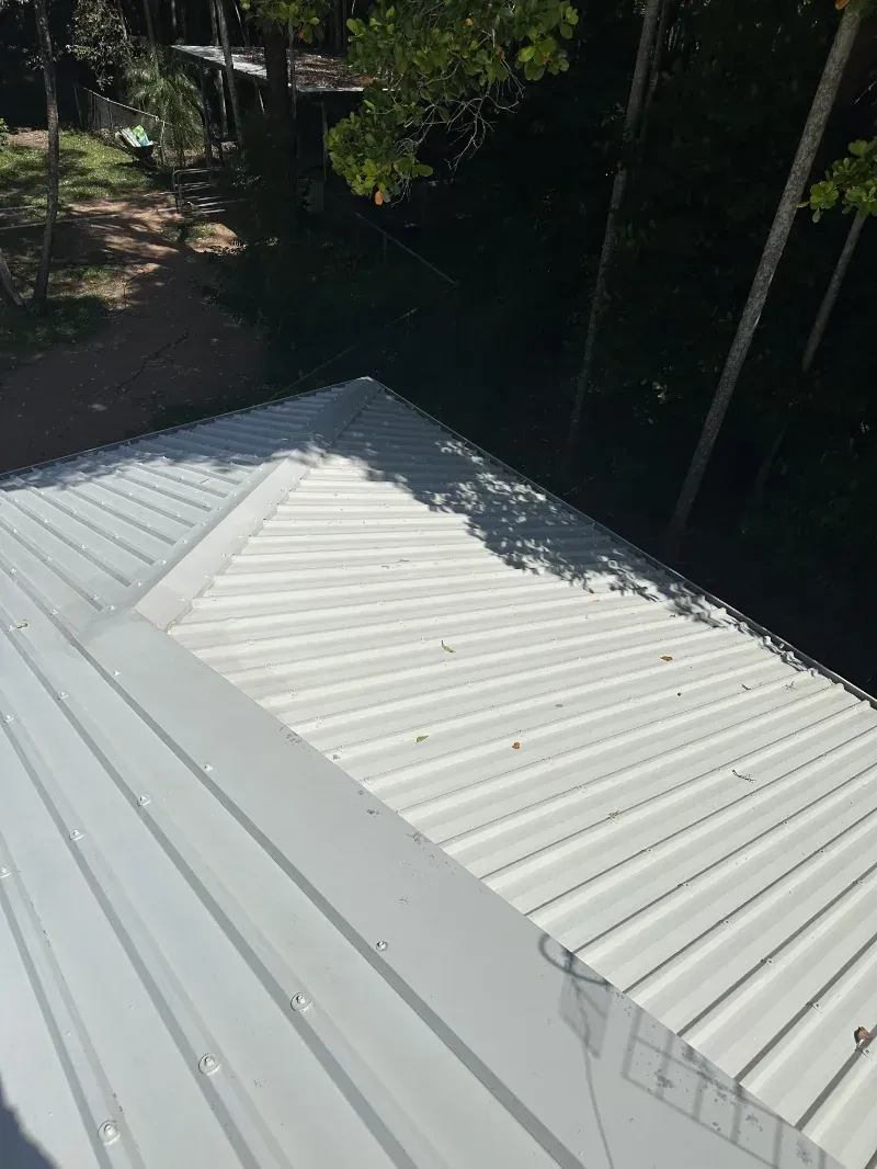 A Metal Roof in Sunlight Beside a Shaded Wooded Area — I Do It All in Caloundra, QLD