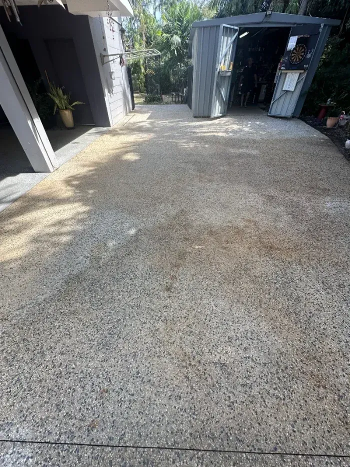 Concrete Driveway Leading to A Covered Carport and Gate — I Do It All in Caloundra, QLD