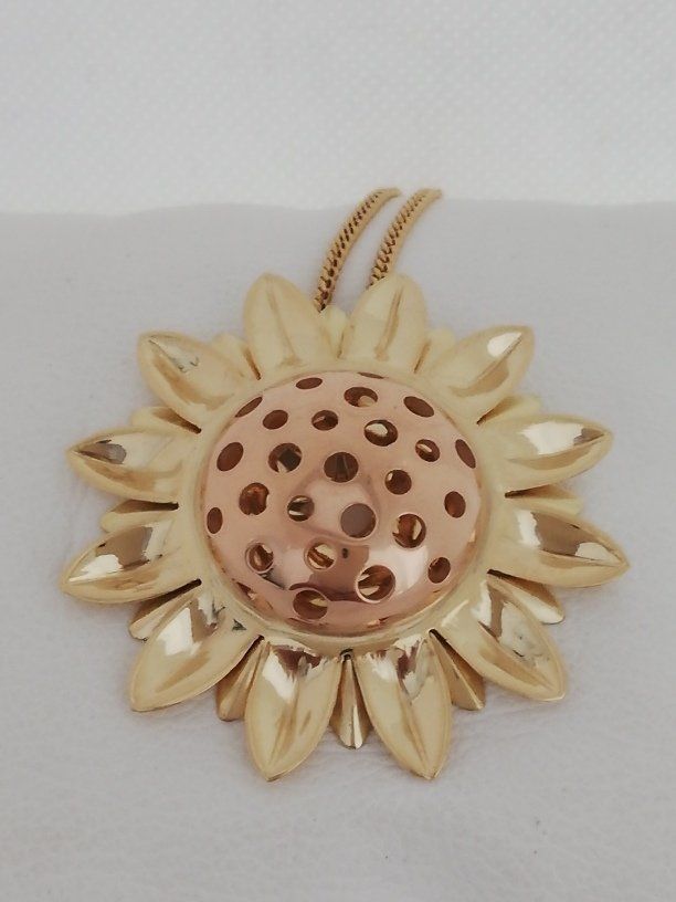 ciondolo in oro giallo e in oro rosa