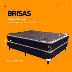 Un colchón con la palabra brisas.