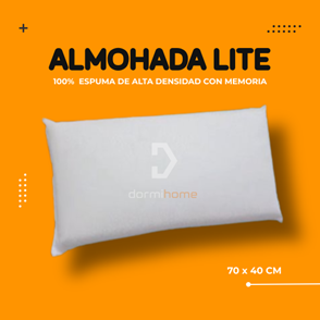 Una almohada blanca con las palabras almohada lite.